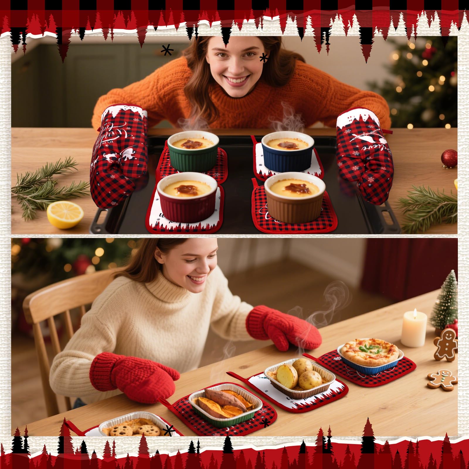Regalo navideño SiliFine, empaque elegante para cocinas y fiestas.