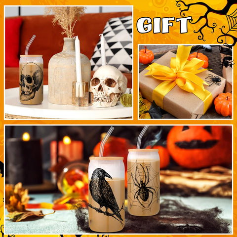 Juego de tres copas navideñas góticas para brindis