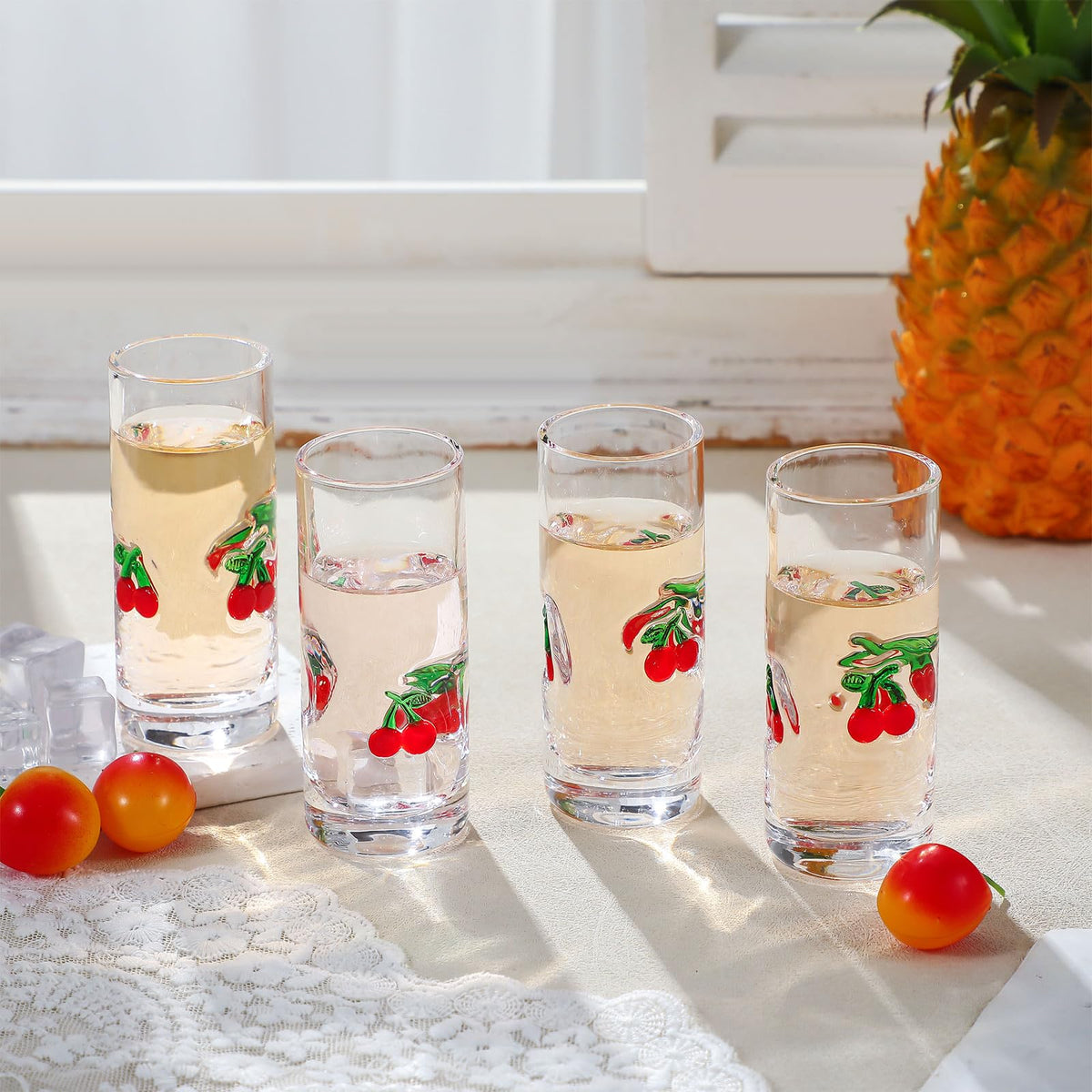 Silifine vaso chupito cereza, ideal para fiestas y bar en casa.