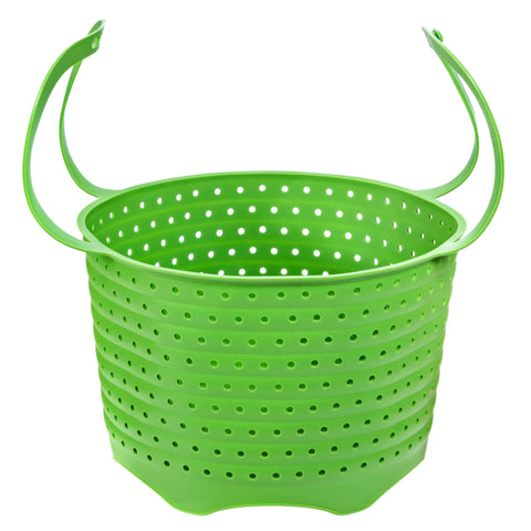 Cesta Silikong de vapor plegable para olla, ideal para ahorrar espacio.