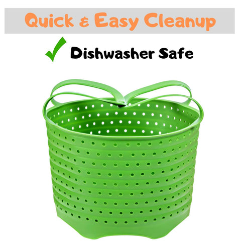 Material silicona libre de BPA para cocciones seguras.