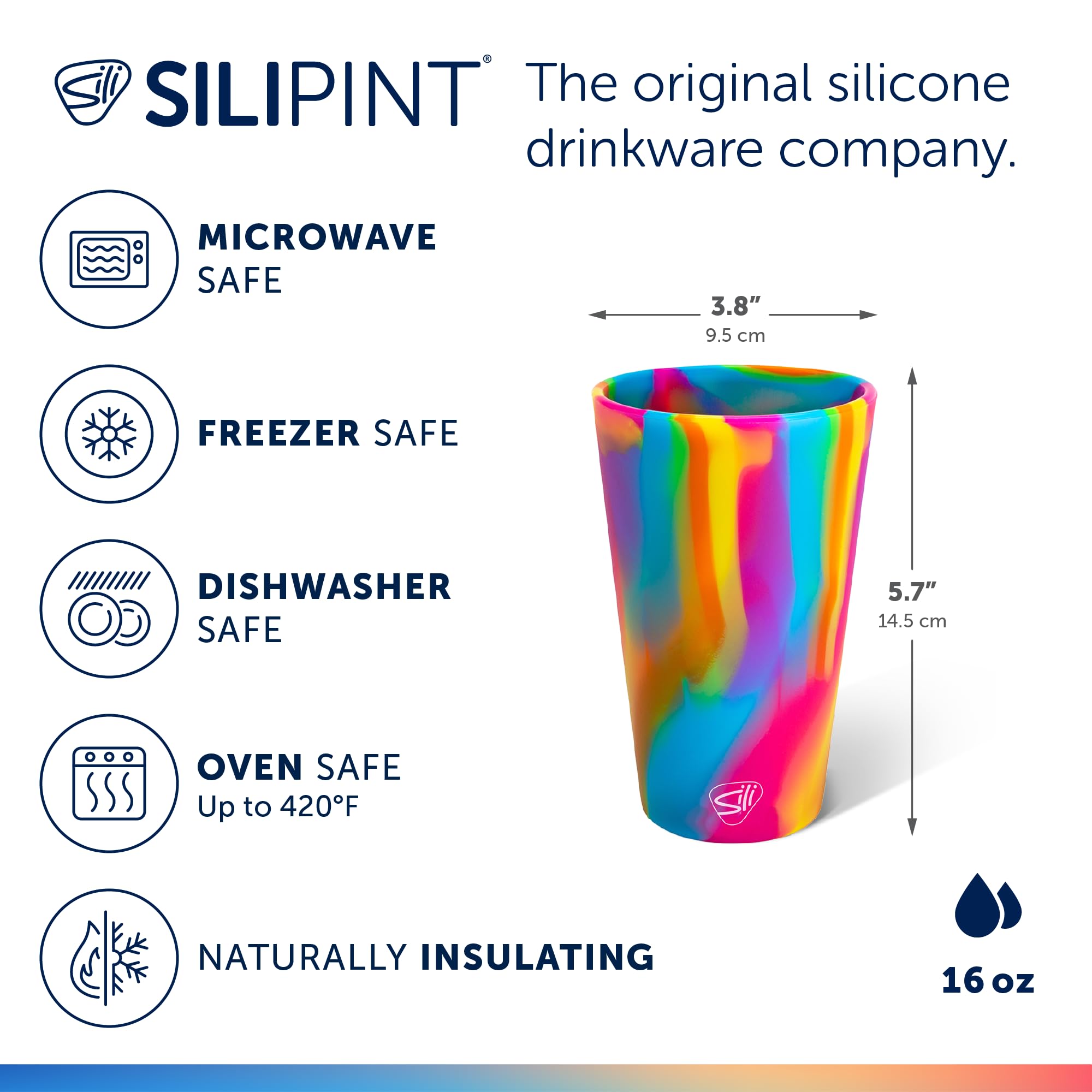 Silipint vaso resistente a caídas para camping y casa.