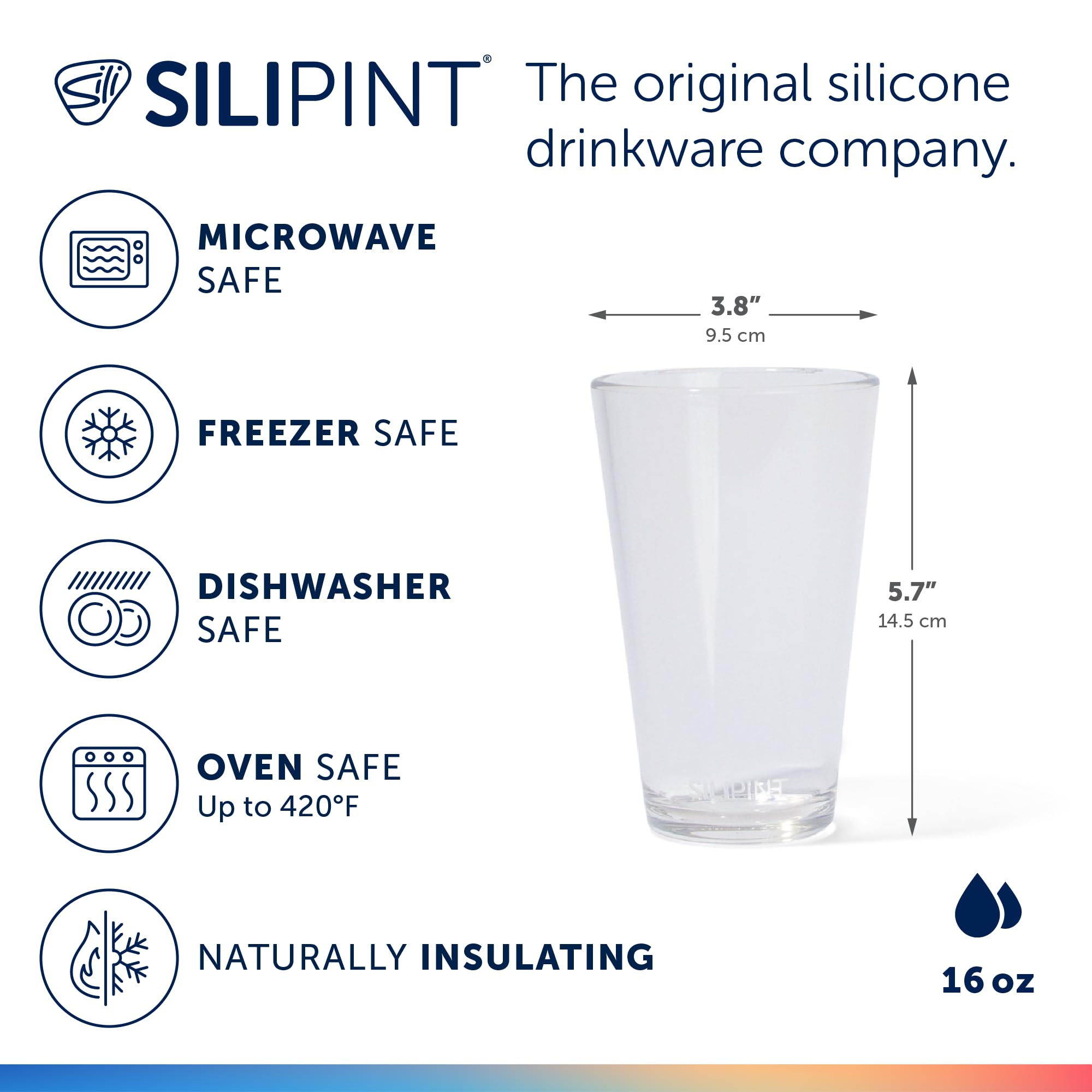 Silipint vaso silicona sin BPA para bebidas frías o calientes sin preocupaciones.