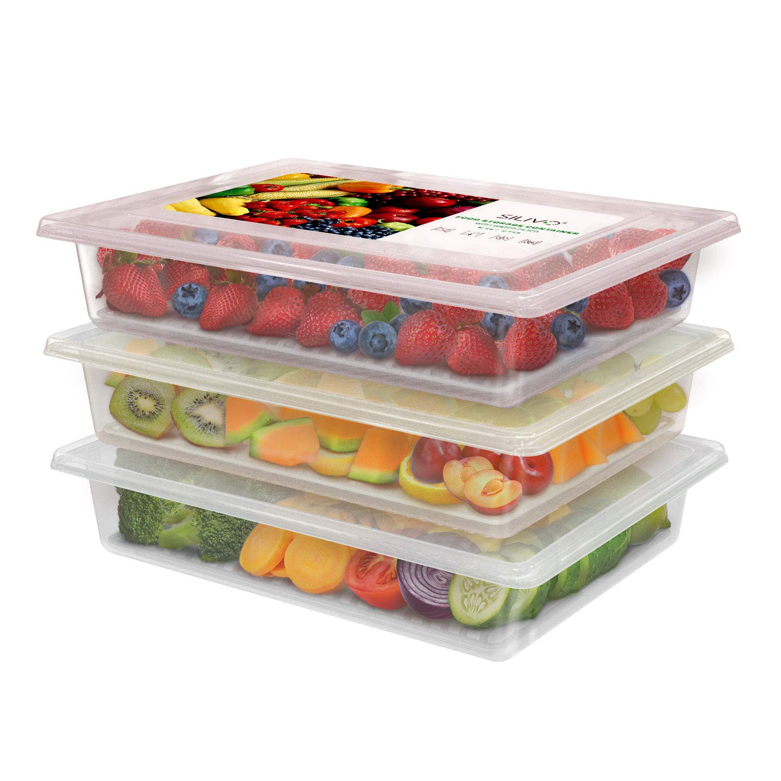 SILIVO: bandeja de drenaje para frutas y verduras frescas en el frigorífico.