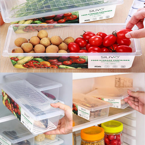 Contenedores SILIVO sin BPA en PP para frutas y verduras.