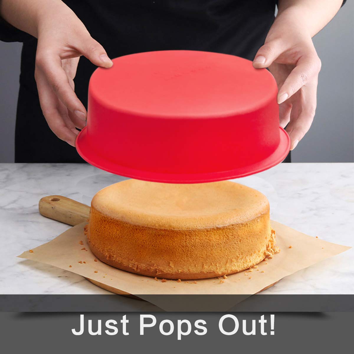 Conjunto de dos moldes SILIVO para tortas, versátiles y fáciles de usar.