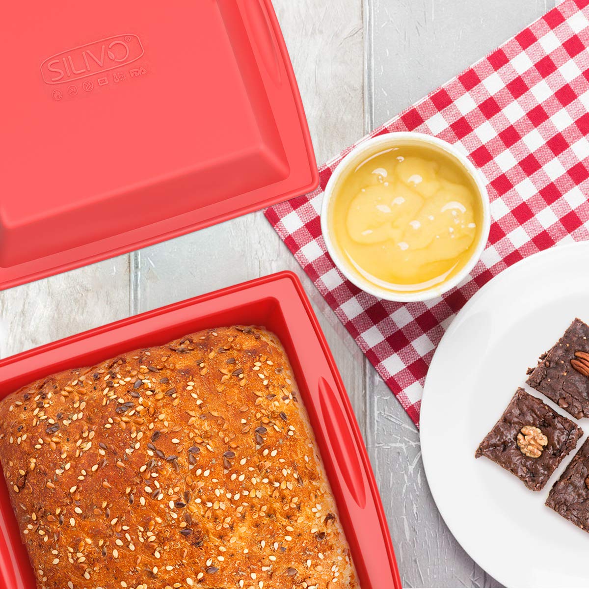 Material silicona ecoamigable SILIVO para hornear con seguridad alimentaria.