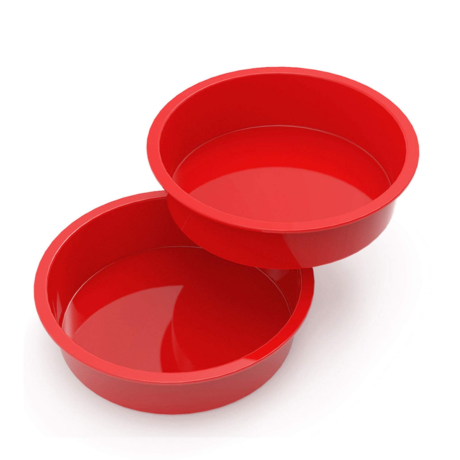 Moldes SILIVO para bizcocho redondo de silicona de 9,5 pulgadas, desmolde suave.