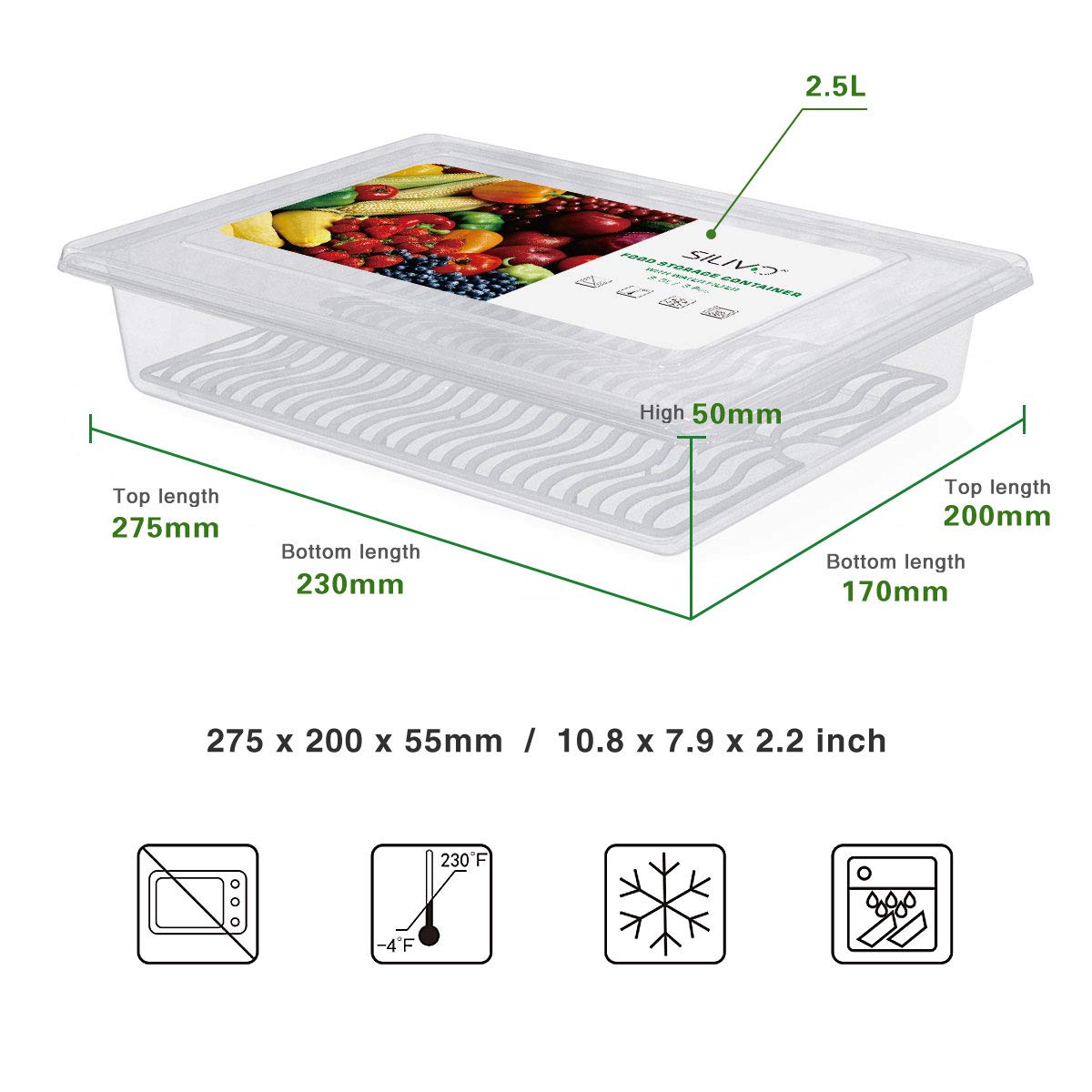 Organización de alimentos en el frigorífico con los contenedores SILIVO y bandeja.