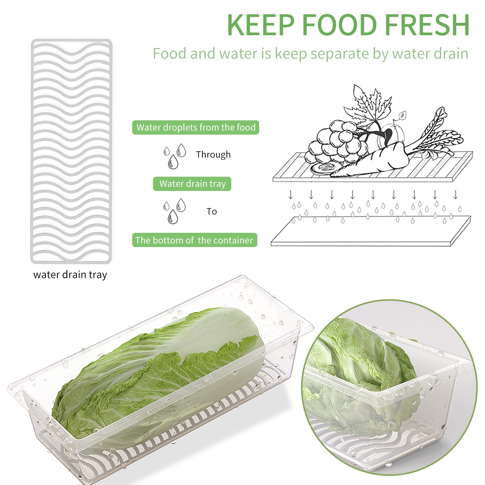 SILIVO contenedores con tapa transparente para frigorífico, fácil ver productos.