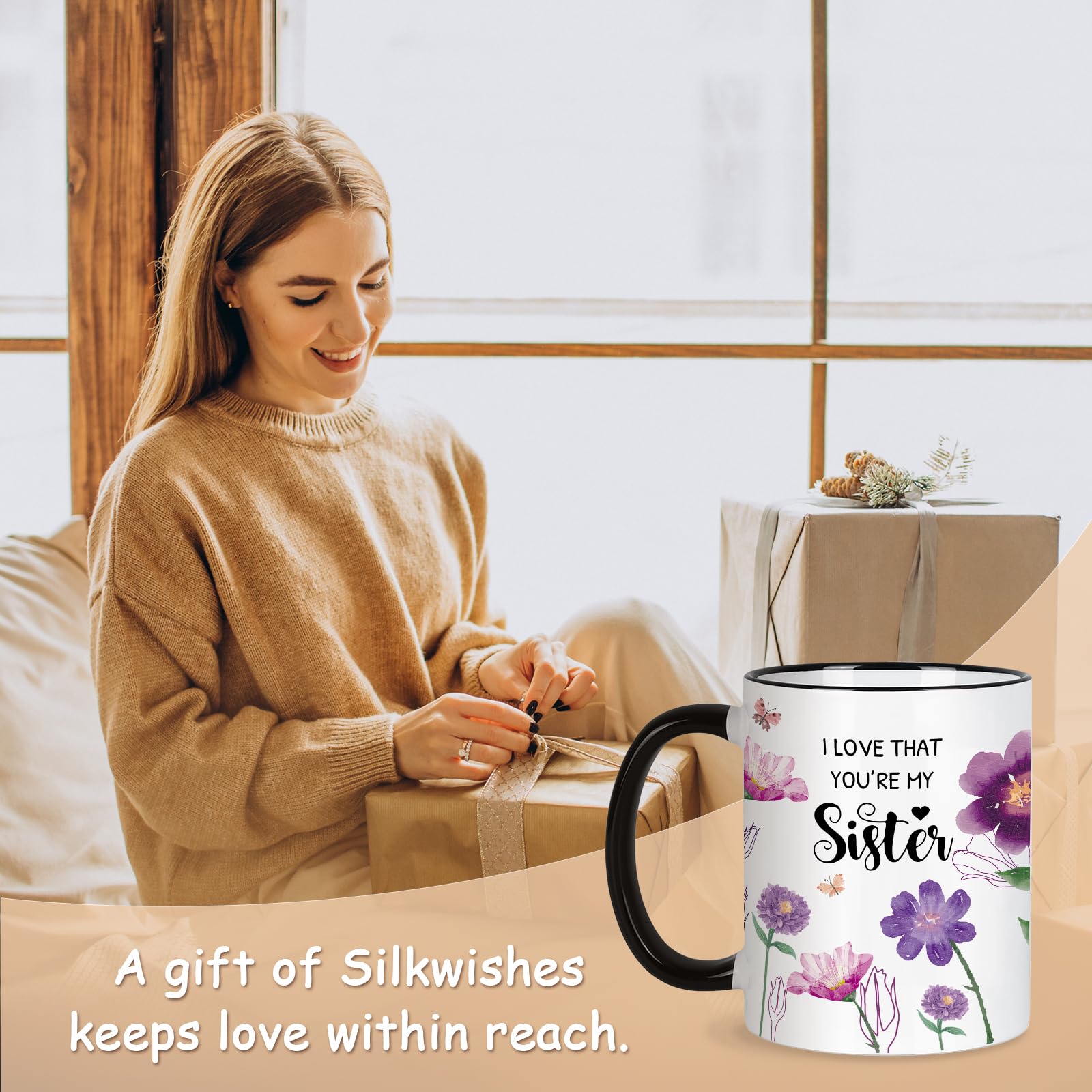 Taza Silkwishes regalo de cumpleaños para hermana, gesto especial.