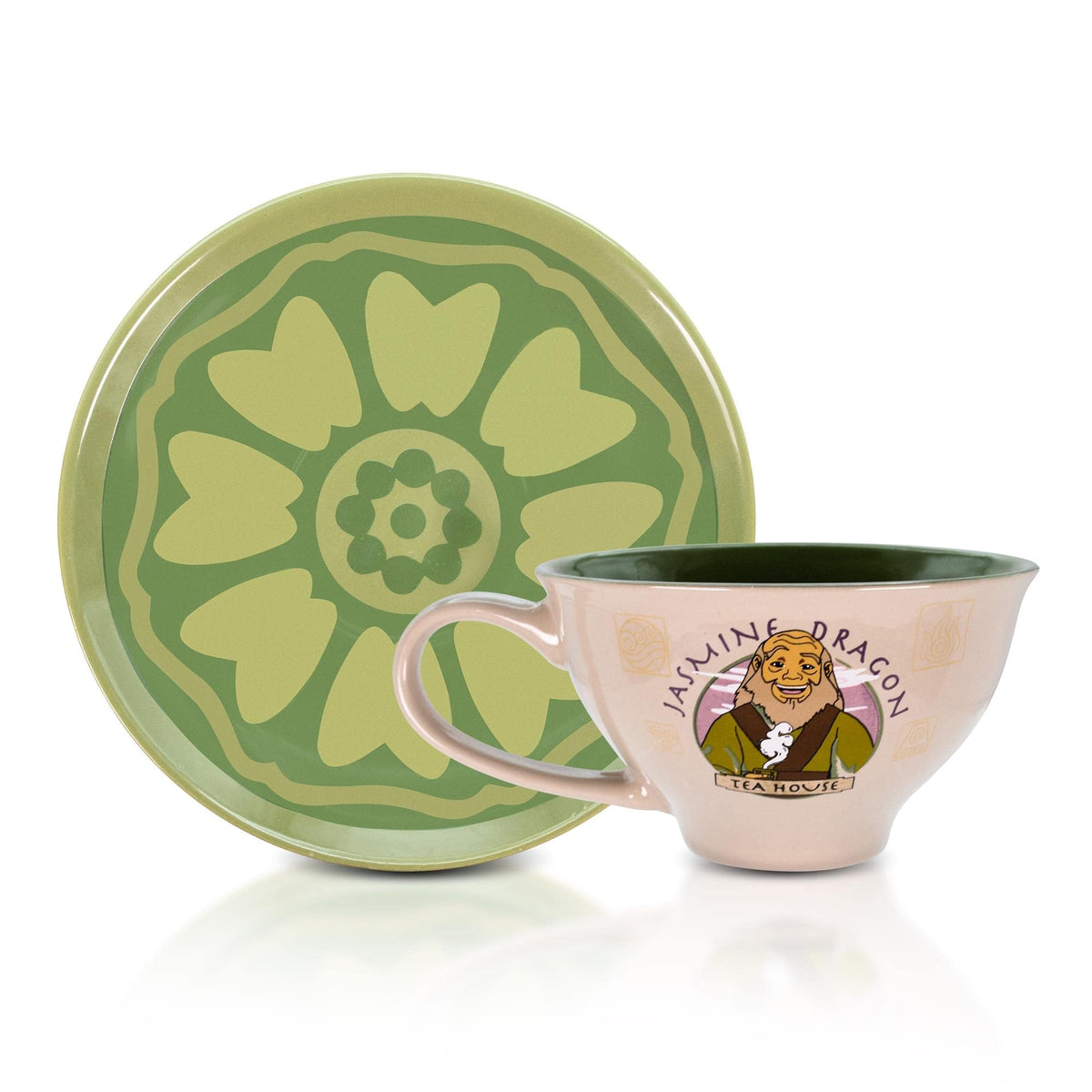 Taza de cerámica Silver Buffalo Avatar Iroh Jasmine Dragon para té elegante.