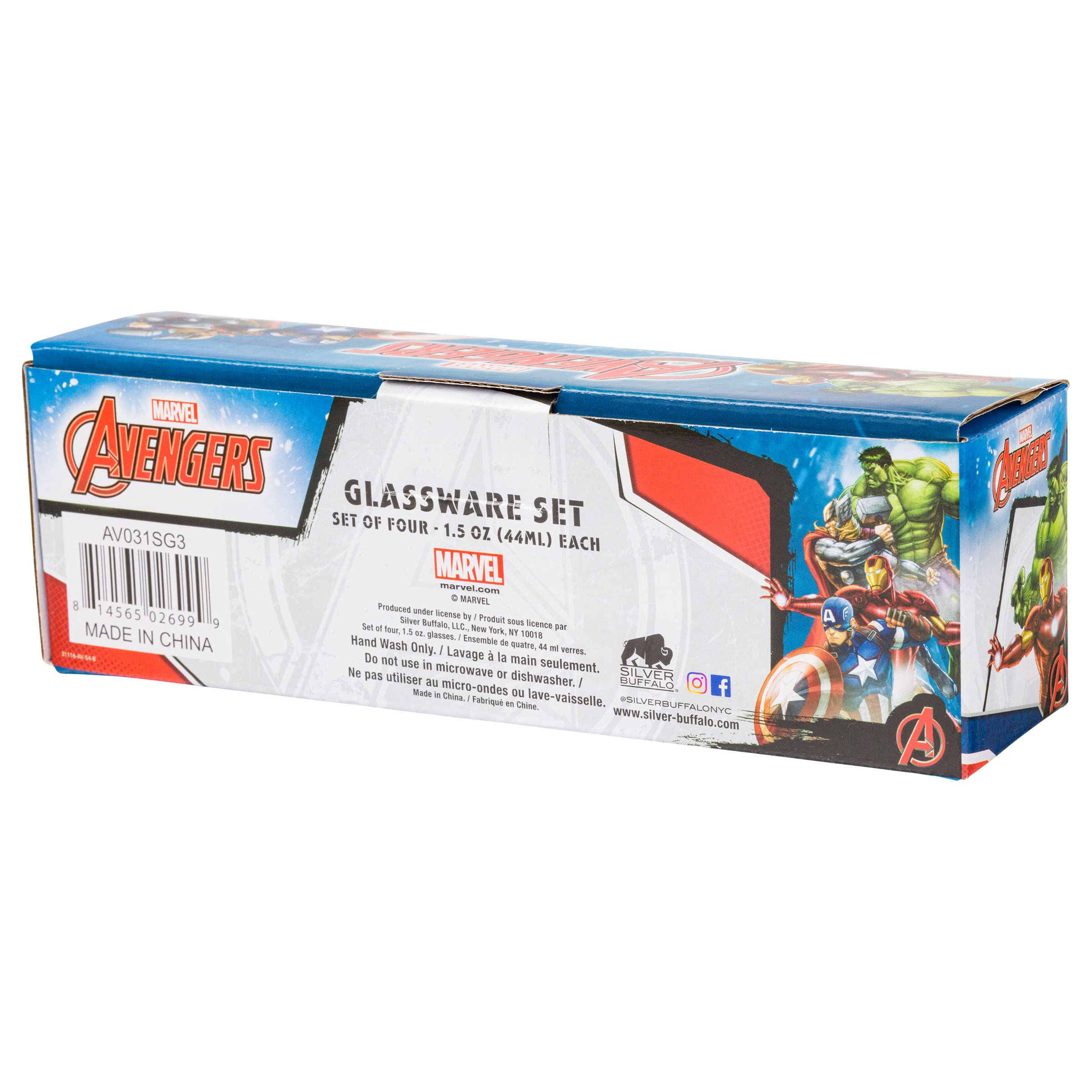 Vaso temático Avengers para fiestas, ideal para bebidas de 1,5 onzas.