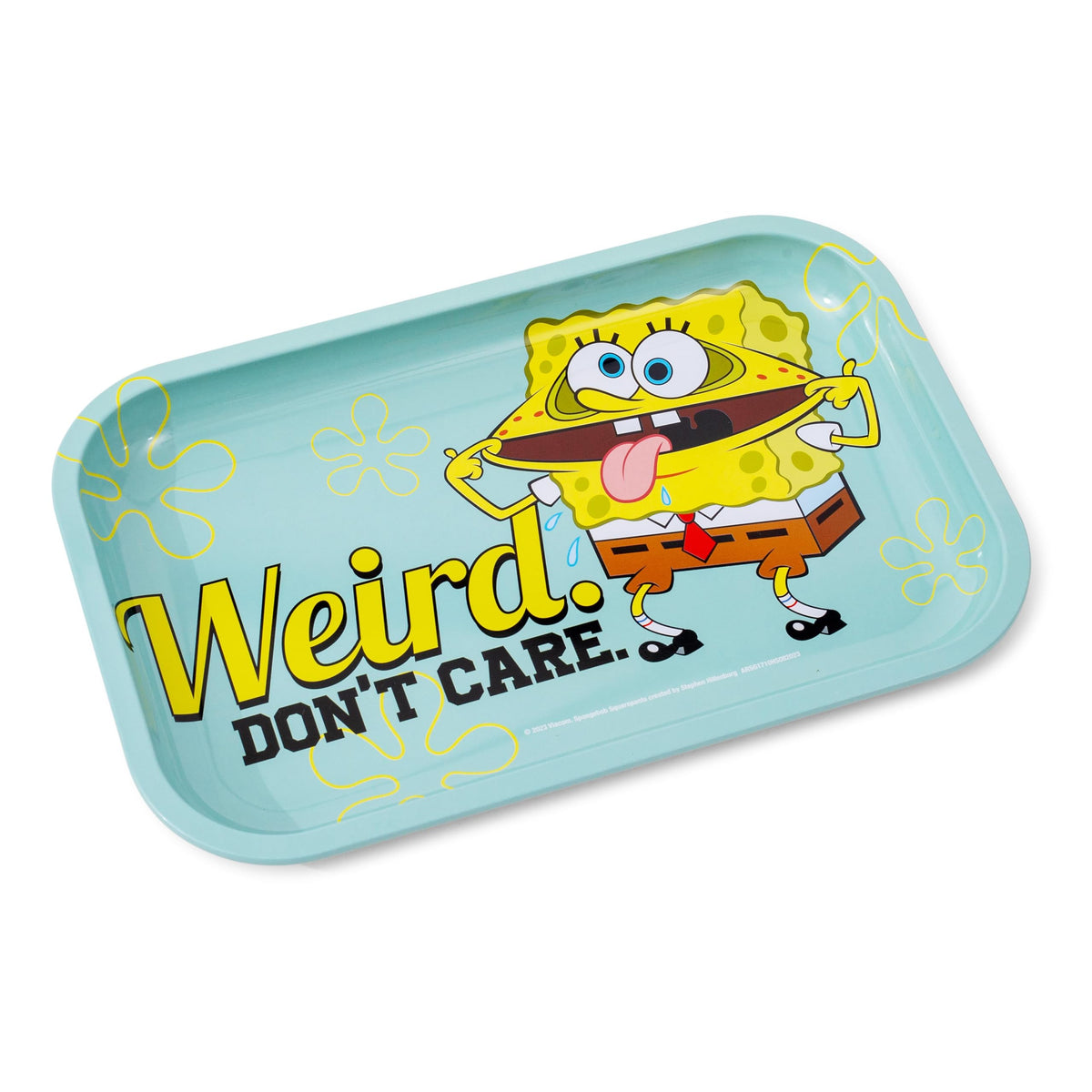 Silver Buffalo bandeja SpongeBob Weird Don't Care, ideal para organizar llaves y joyas.
