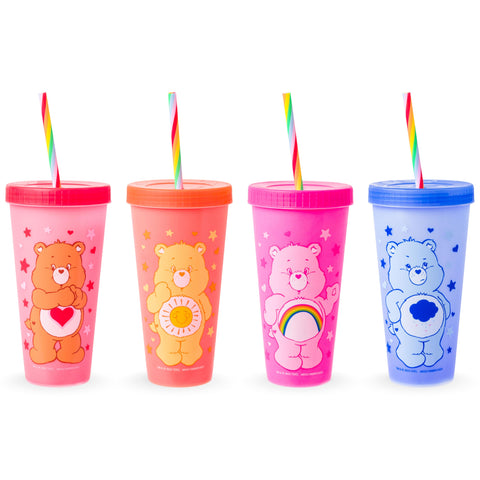Vaso Silver Buffalo Care Bears, vista frontal, cambia de color según temperatura.