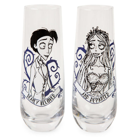 Copas Silver Buffalo Corpse Bride, vaso de 9 onzas, ideal para brindis románticos.