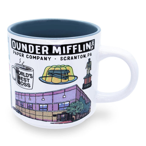 Taza Silver Buffalo muestra detalles de personajes de oficina