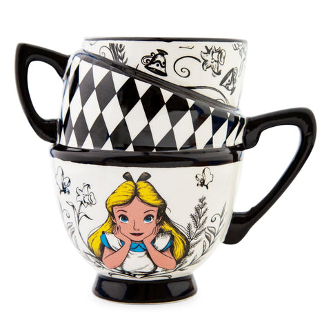 Diseño monocromo de tazas apiladas Silver Buffalo