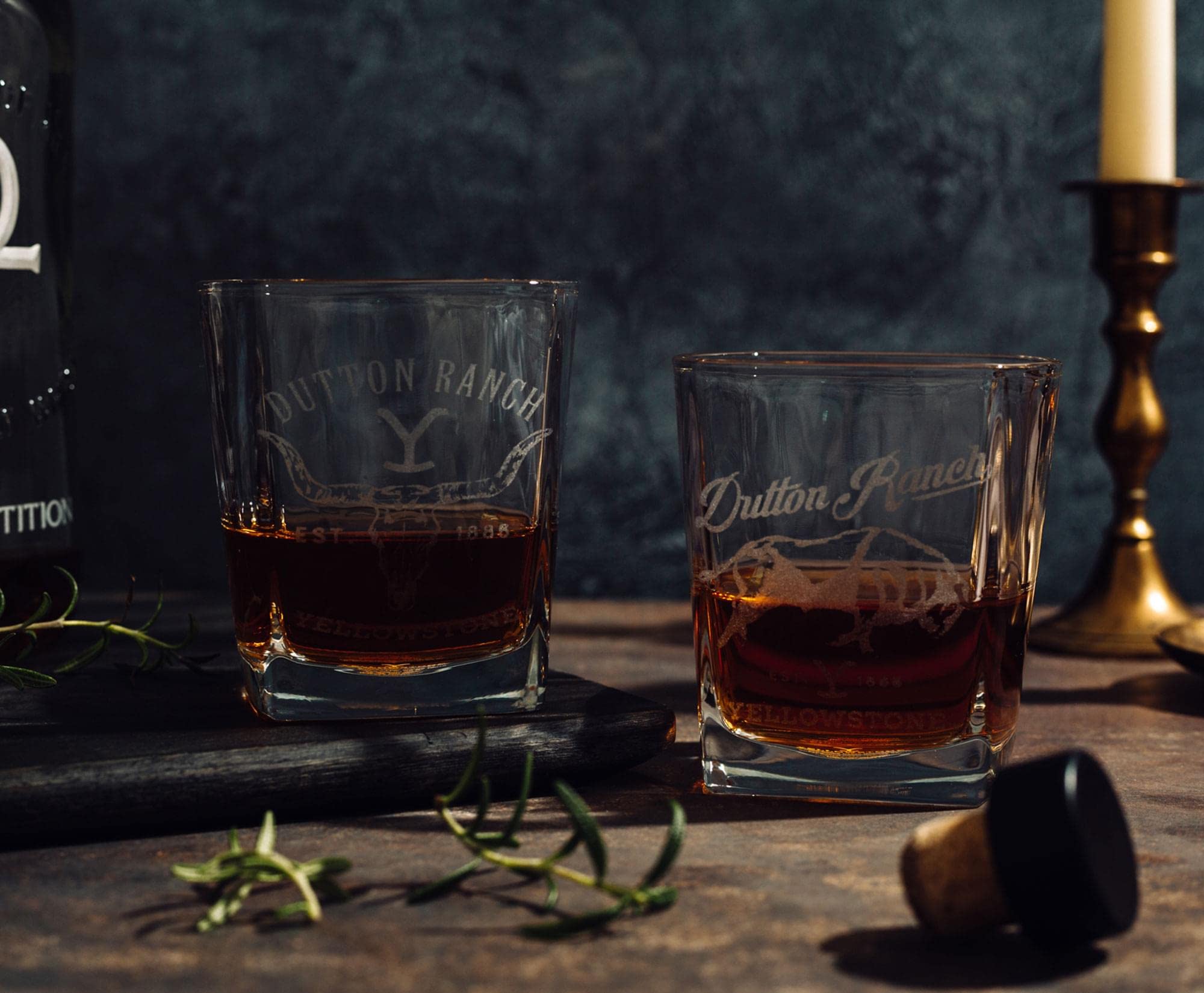 Cristal transparente Silver Buffalo Dutton Ranch, 9 oz, duradero y libre de BPA.