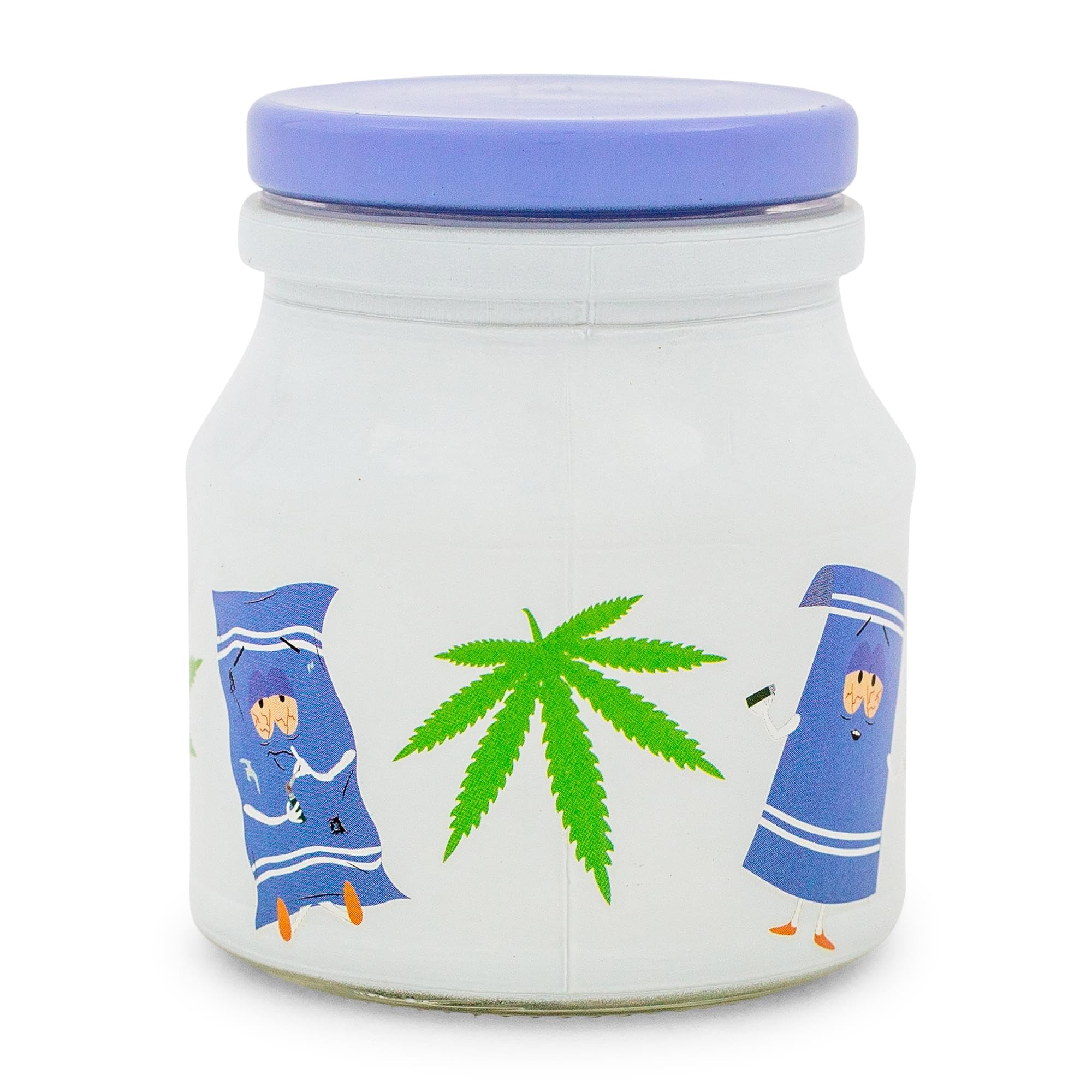 Frasco de vidrio Silver Buffalo con Towelie para snacks