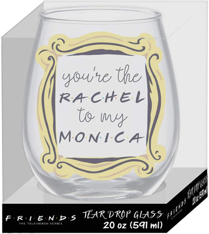 Caja transparente que acompaña el vaso, ideal como regalo para fans de Friends.
