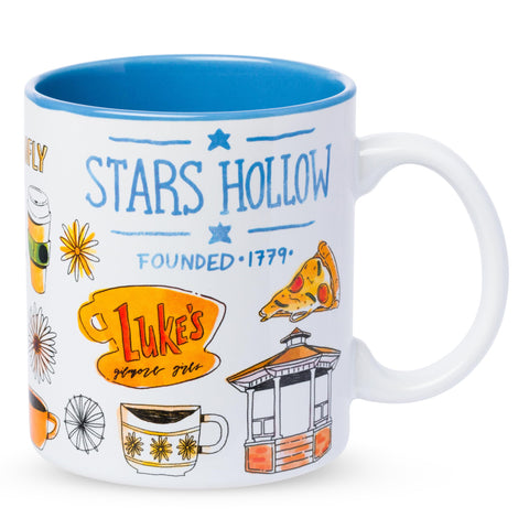 Taza cerámica Silver Buffalo Gilmore Girls con destinos e iconos para coleccionistas