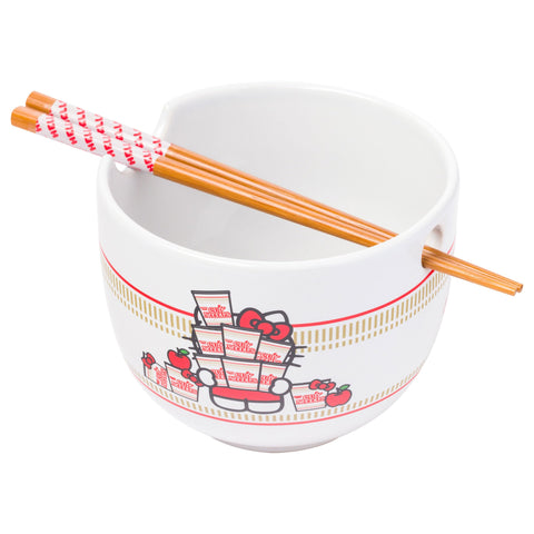 Tazón cerámico Silver Buffalo Hello Kitty Nissin para ramen de 20 onzas.