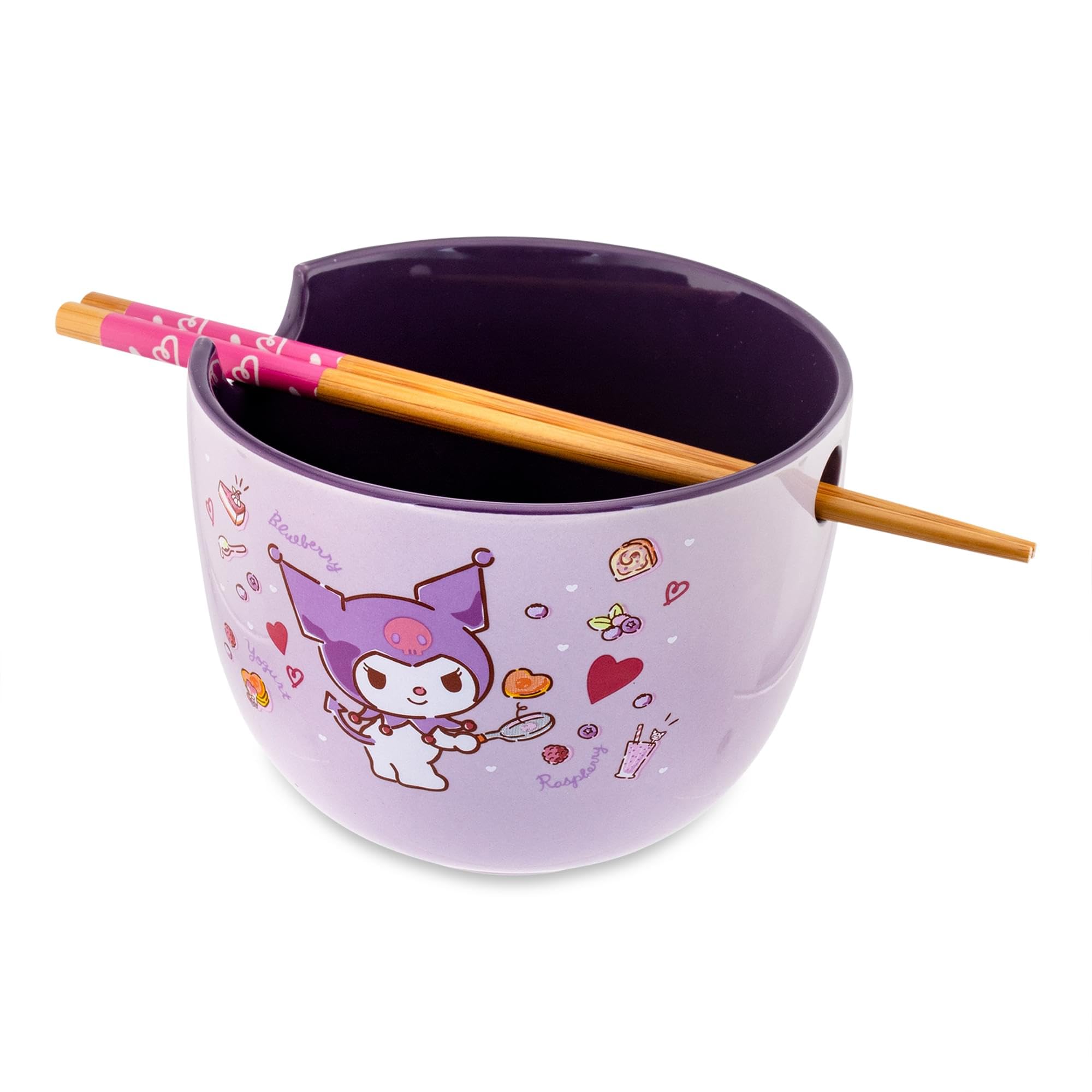 Cuchara cerámica Silver Buffalo Kuromi, ideal para sopas y caldos.