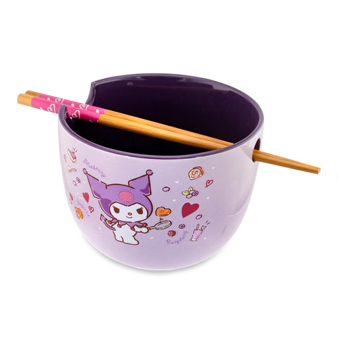 Cuchara cerámica Silver Buffalo Kuromi, ideal para sopas y caldos.