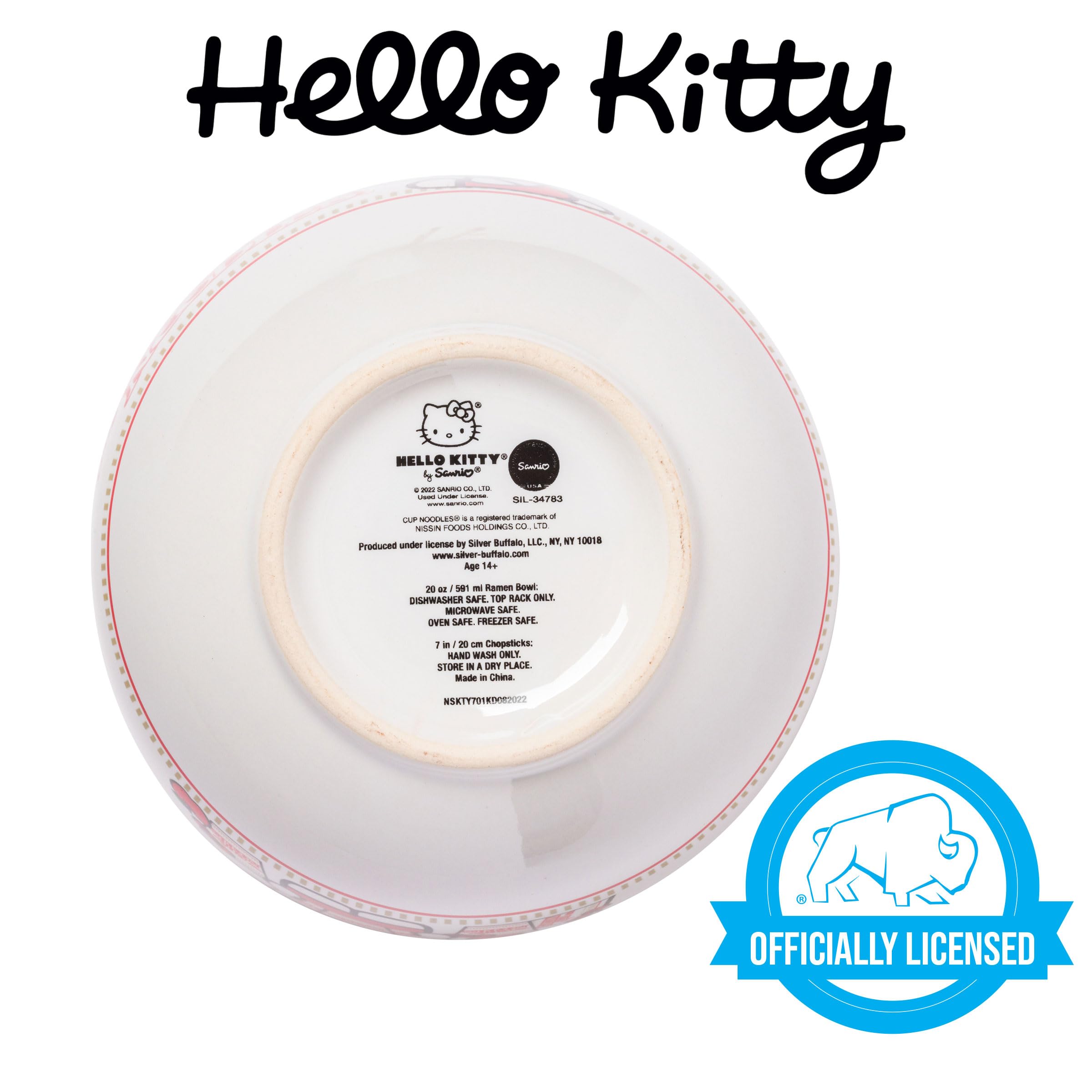 Licencia oficial Hello Kitty Nissin con Silver Buffalo.