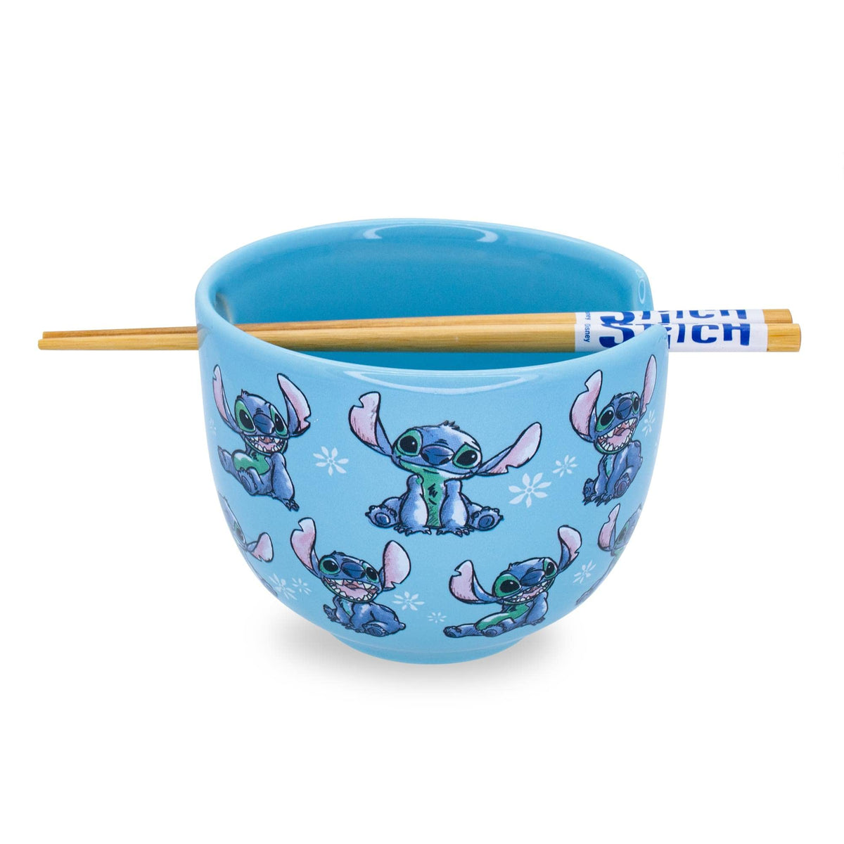 Cuenco ramen de Silver Buffalo con Lilo & Stitch, ideal para sopas y fideos.