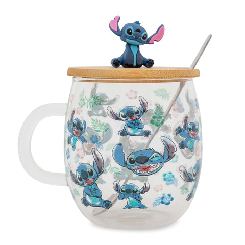 Silver Buffalo Lilo Stitch Expressions, taza con tapa, ideal para café diario