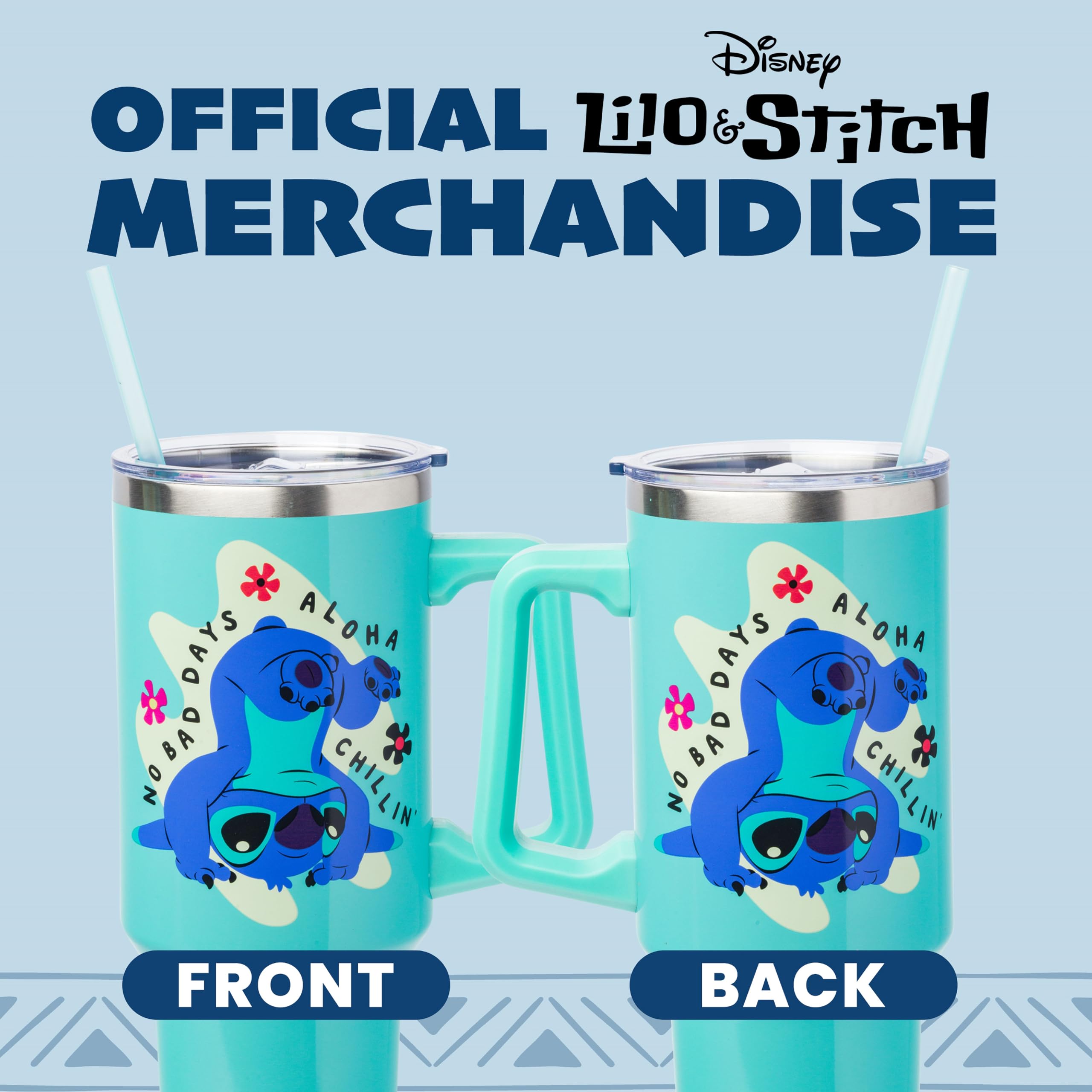 Pajita integrada en el vaso Silver Buffalo para beber cómodamente.