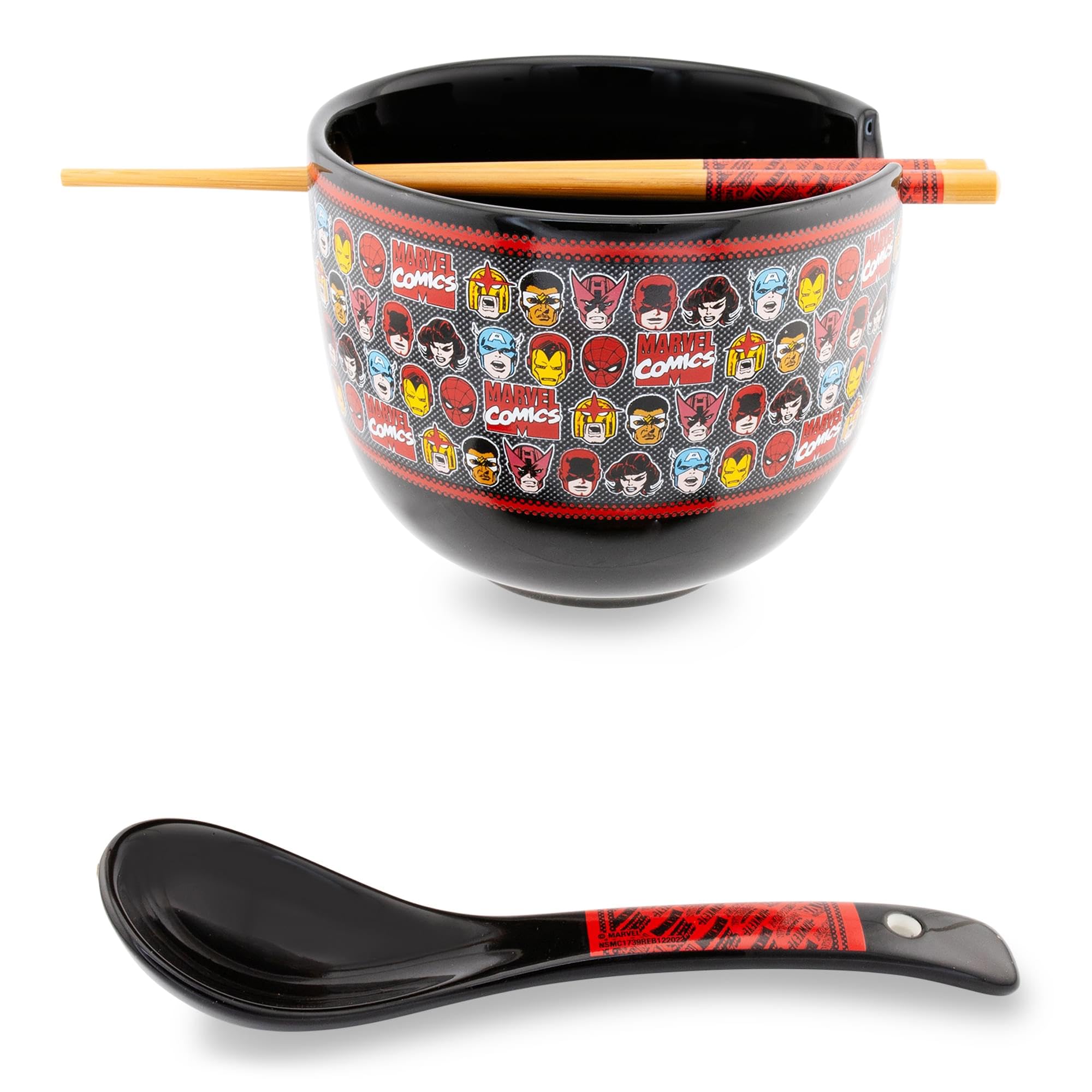 Bol de ramen Marvel Silver Buffalo de 20 onzas para cenas temáticas.