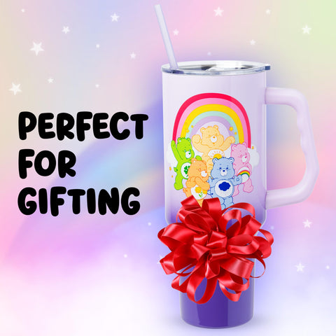 Vaso oficial Silver Buffalo Care Bears, mercancía licenciada para coleccionistas.