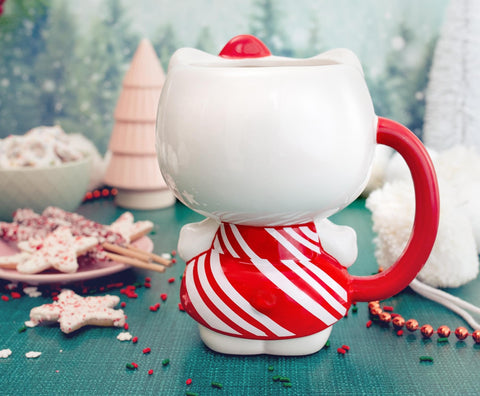Taza navideña Hello Kitty, versión oficial de Silver Buffalo para fiestas