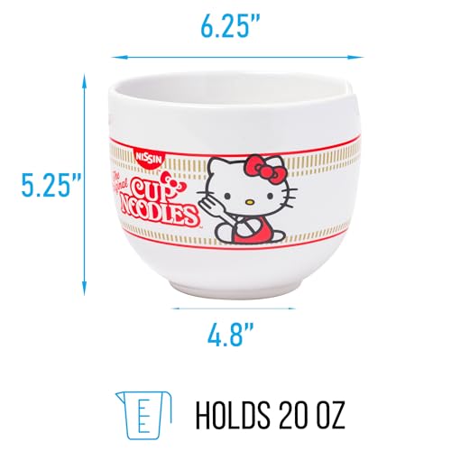 Palillos a juego con el tazón Silver Buffalo Hello Kitty Nissin.