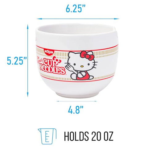Palillos a juego con el tazón Silver Buffalo Hello Kitty Nissin.