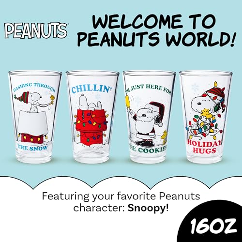Vasos Snoopy y Woodstock festivos para bebidas cálidas o frías.
