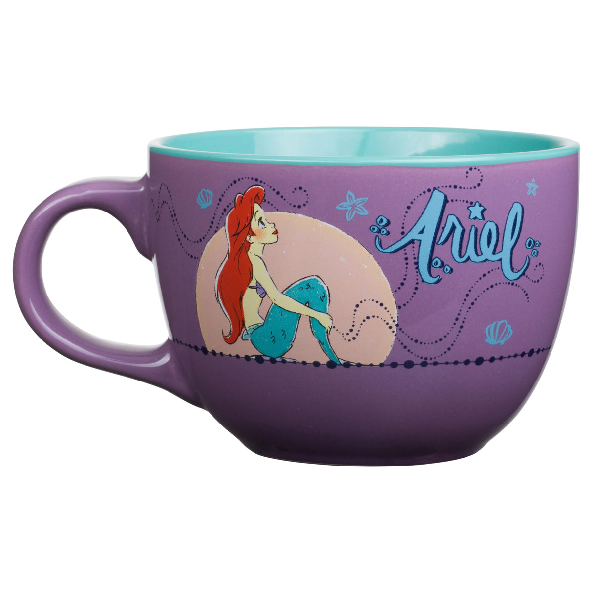 Taza cerámica Silver Buffalo Ariel de 24 onzas lista para bebidas grandes.