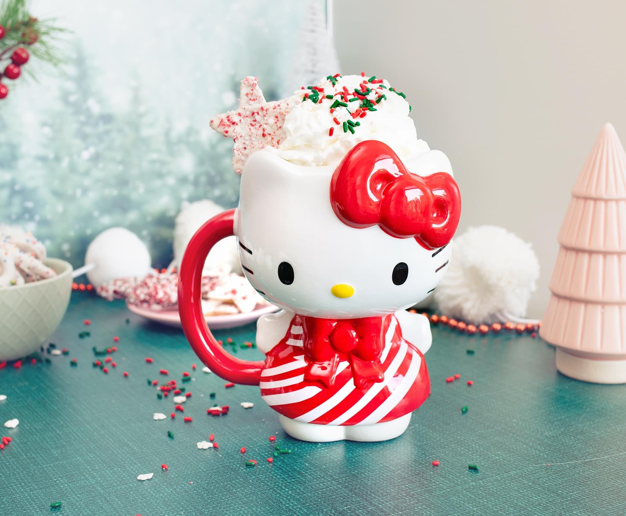 Regalo ideal para fans, Hello Kitty, taza festiva Silver Buffalo