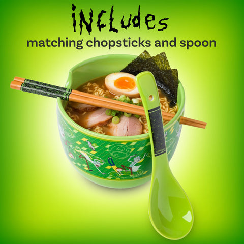 Cuchara Rick y Morty para ramen, servicio cómodo y temático