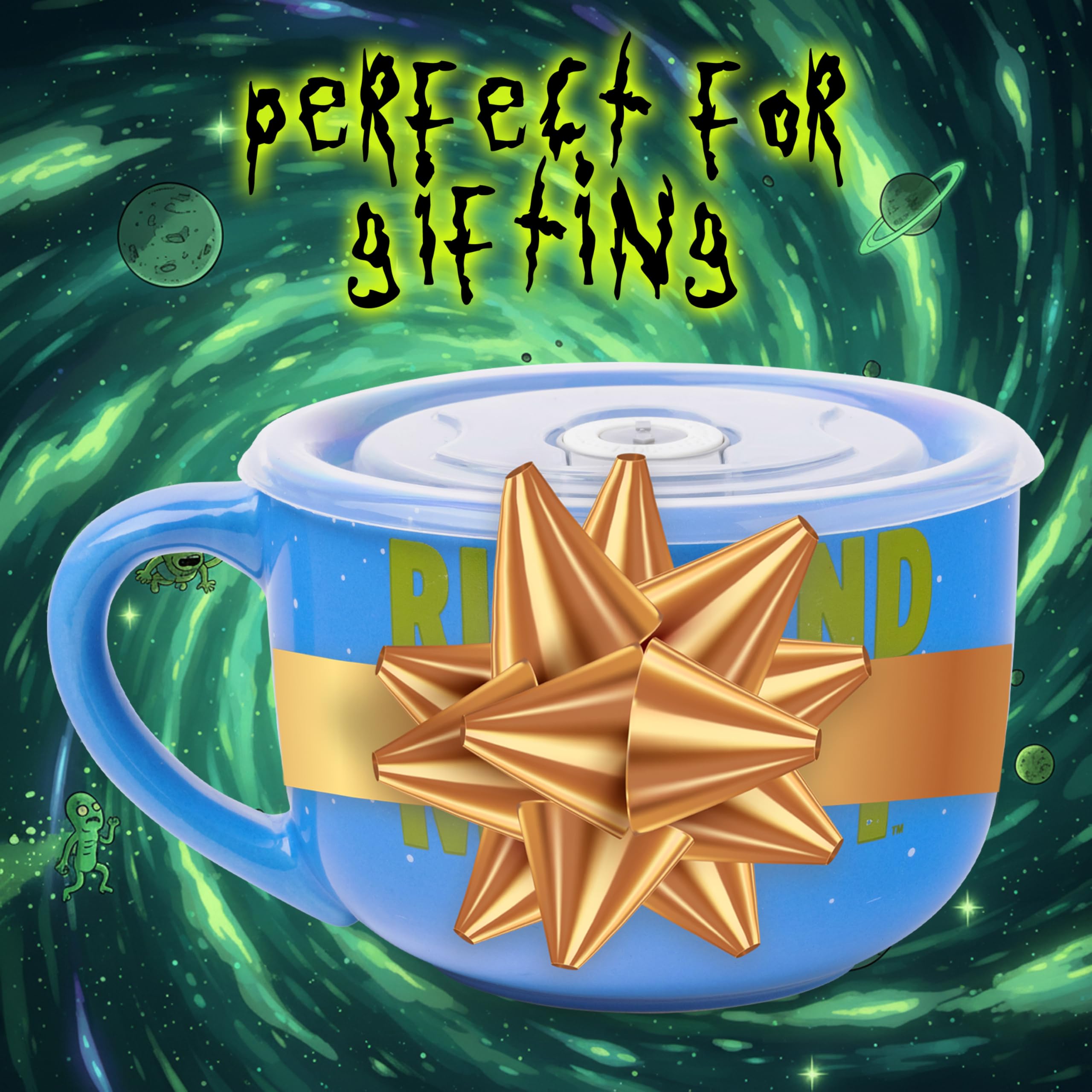 Taza para regalo Rick y Morty Silver Buffalo, ideal para aficionados.