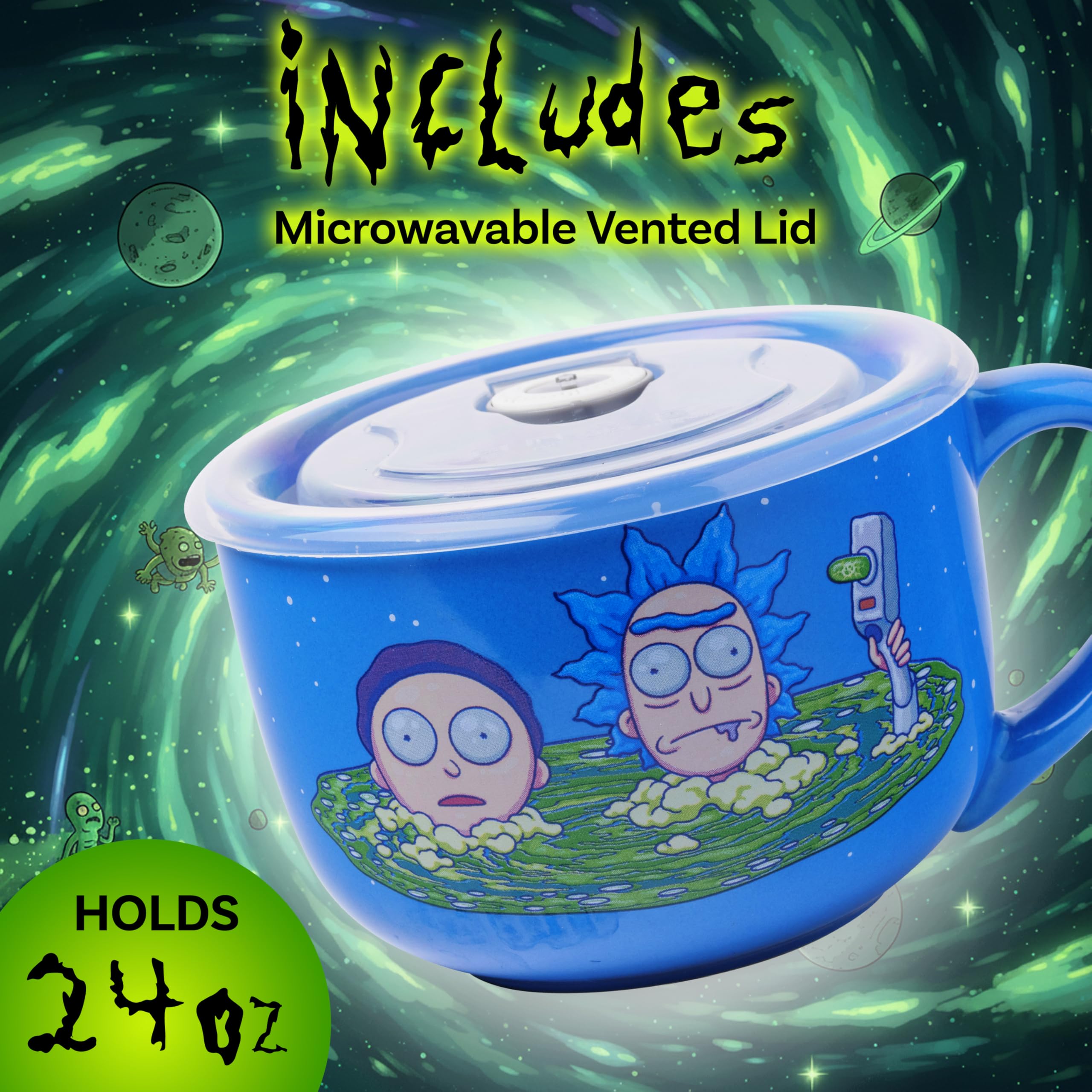 Taza cerámica duradera Rick y Morty de Silver Buffalo para uso diario.