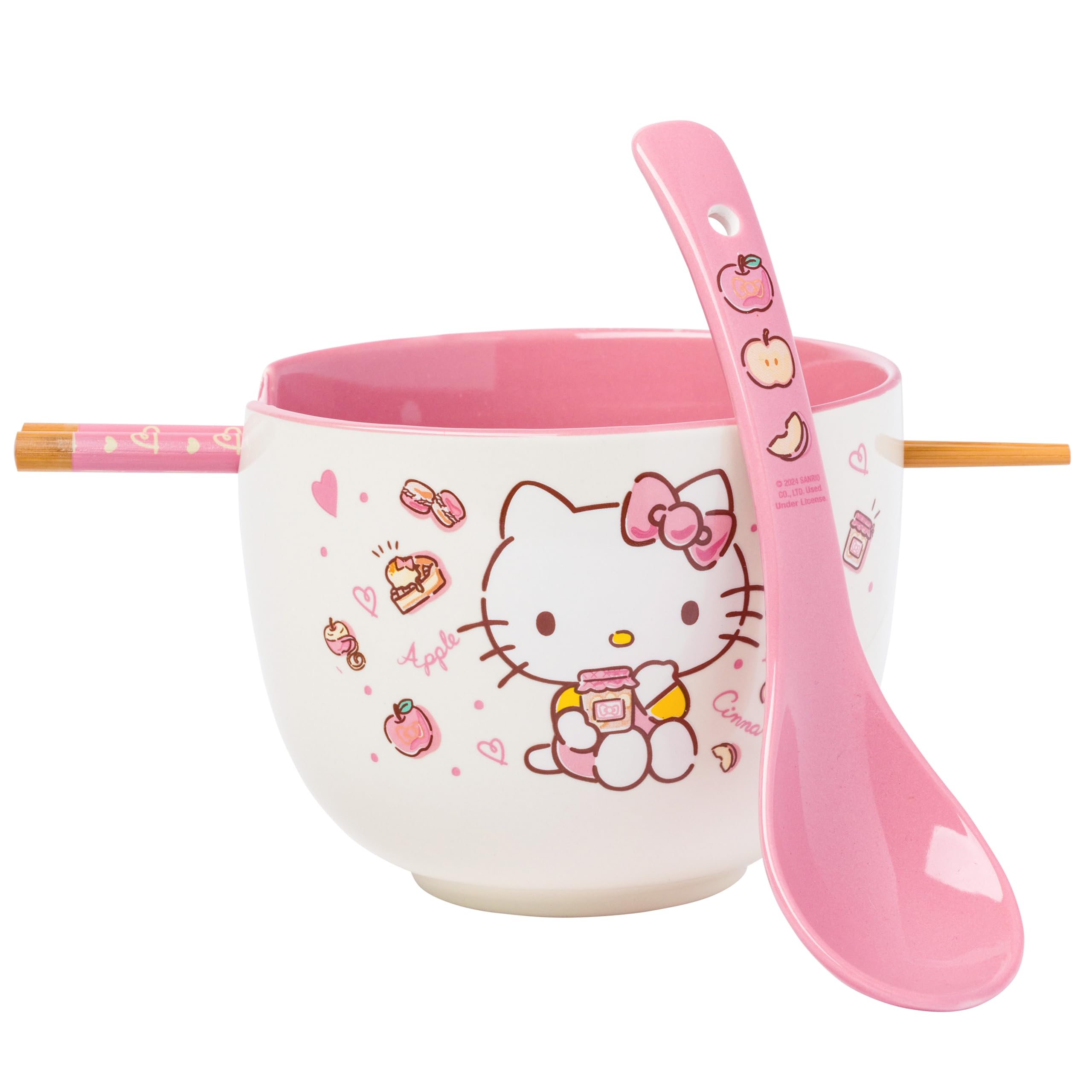 Silver Buffalo Hello Kitty tazón cerámico para ramen 20 onzas