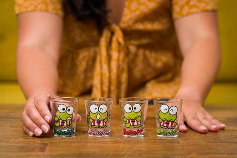 Vaso mini de Keroppi alegre, regalo ideal para fans de Sanrio