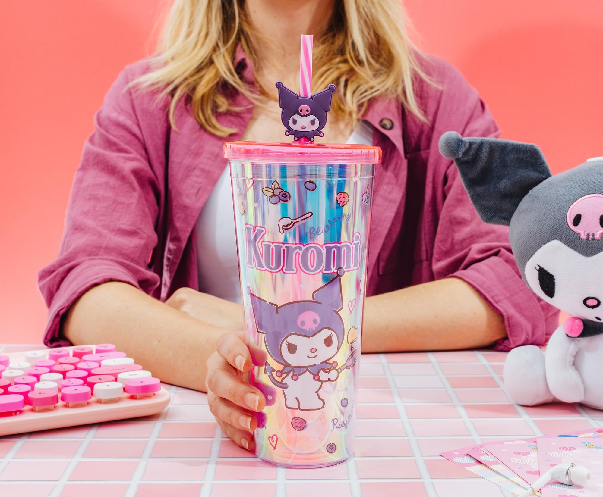 Topper de Kuromi en pajita, detalle divertido