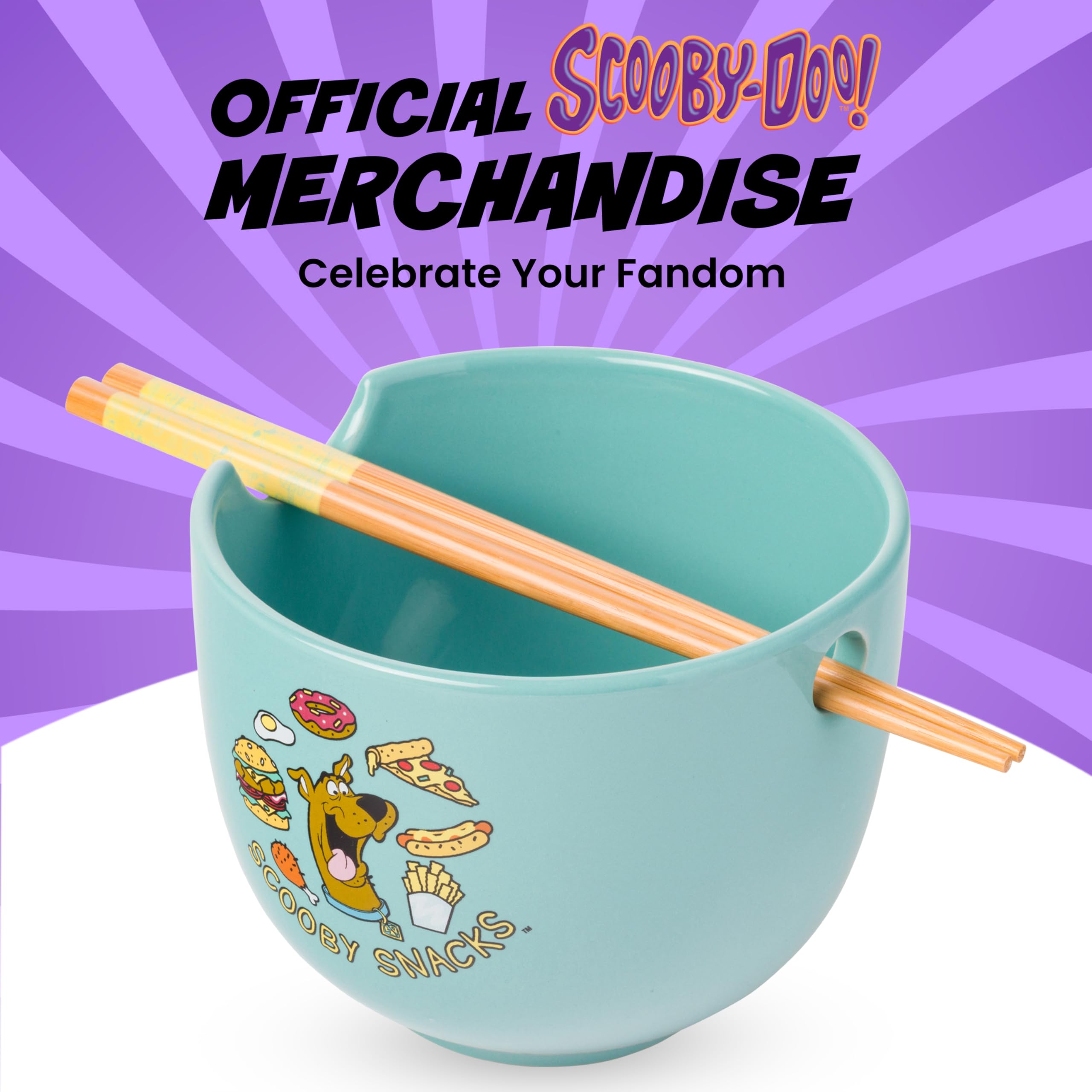 Palillos a juego incluidos con el tazon Scooby Snacks.