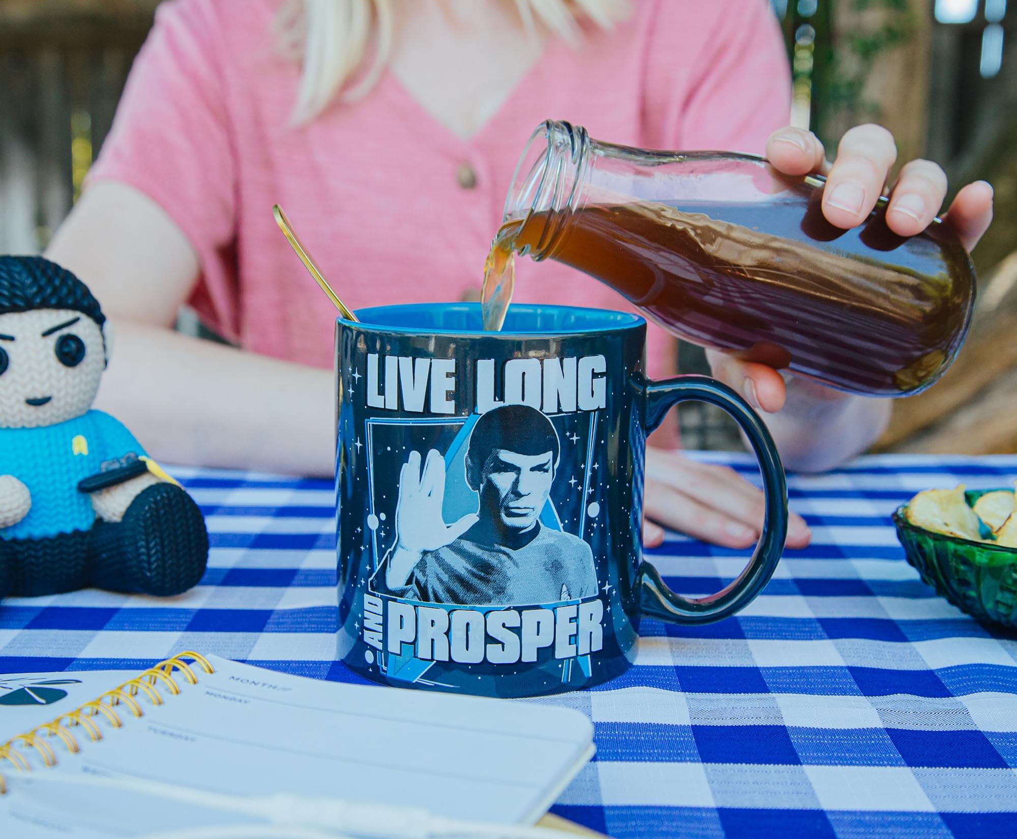 Taza Spock apta para microondas y lavavajillas, uso diario.