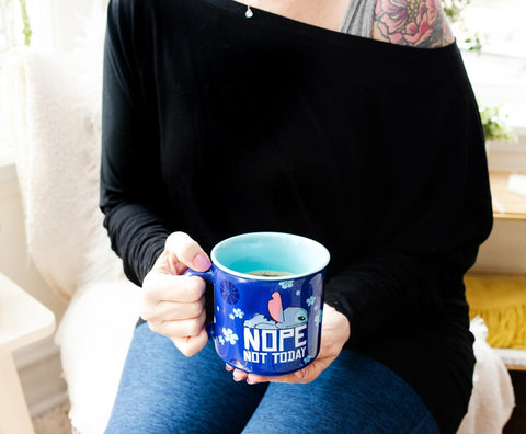 Taza Silver Buffalo para café de la mañana, diseño alegre para animar la rutina